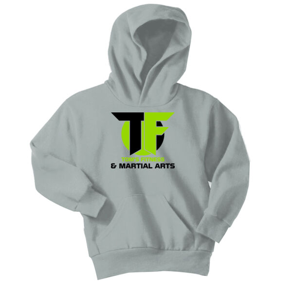 Tom’s Fitness and Martial Arts Design 1 on a Port & Co. ® - Youth Core Fleece Pullover Hooded Sweatshirt Thumbnail